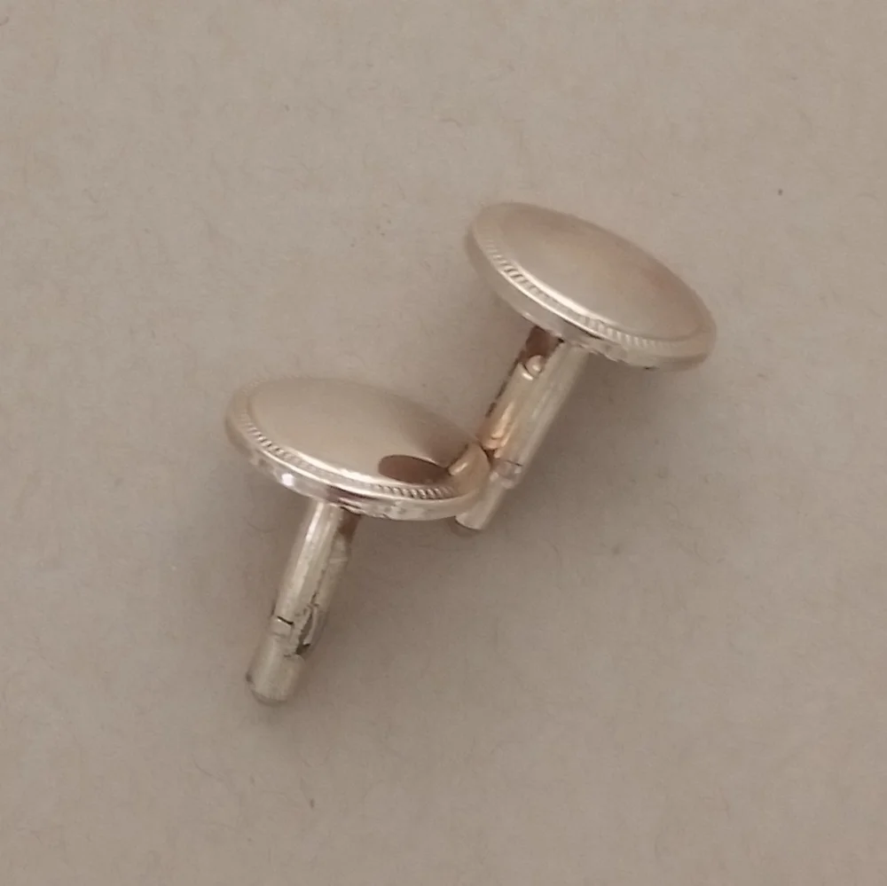 Vintage Brass Cuff Links Circle